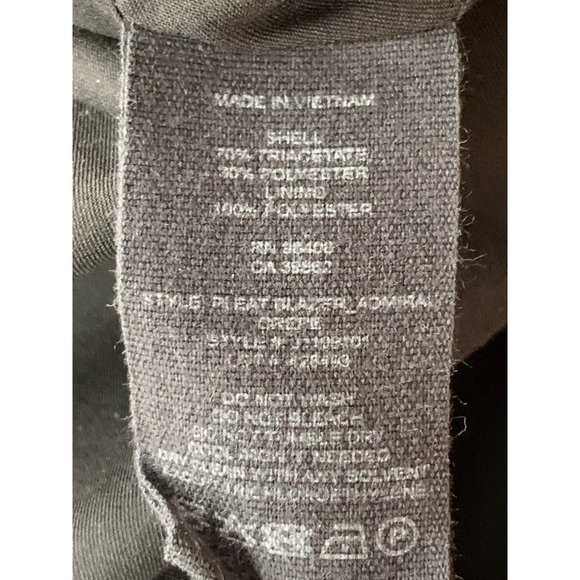 Theory Pleated Blazer Black Crepe Size 0 $465 Womens Career 6498 Pockets - Picture 10 of 14